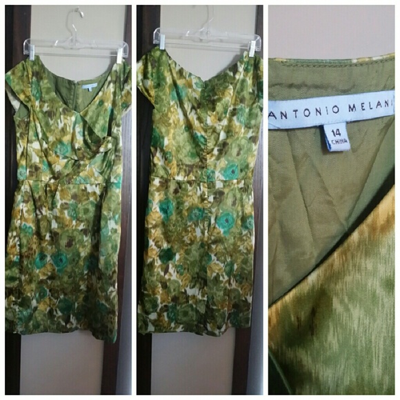 Green with brown and orangish pattern