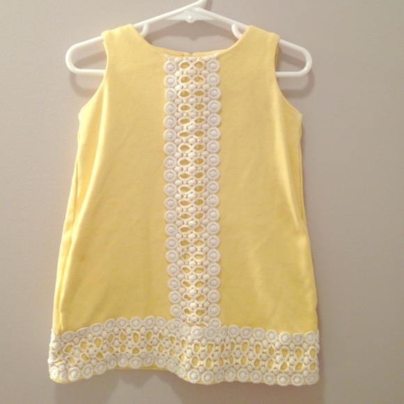 Hartstrings Dress Yellow White Lace Pattern