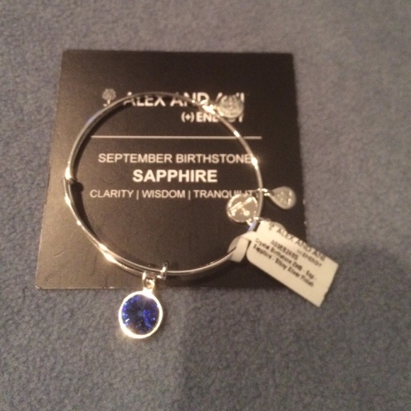 Alex and Ani Jewelry - Alex & Ani Silver Bracelet Saphire