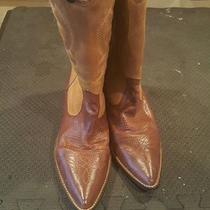 Aldo Two toned brown cowboy boots