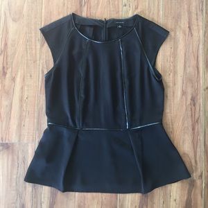 Ann Taylor peplum, cap sleeved blouse, size 4