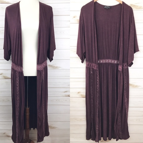 Burgundy Duster Kimono LAST ONE - Picture 4 of 7