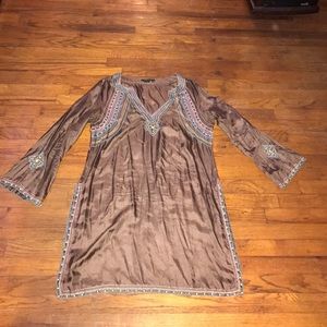 Brown beaded caftan