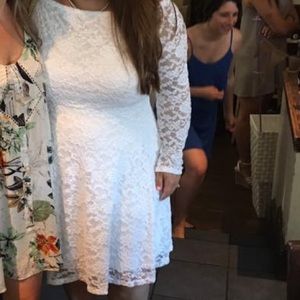 FTF Off-shoulder Lace White dress