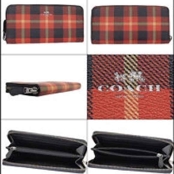 NWT Plaid Coach Wallet