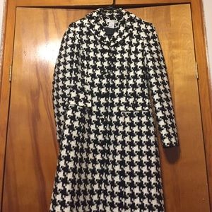 Black and white coat