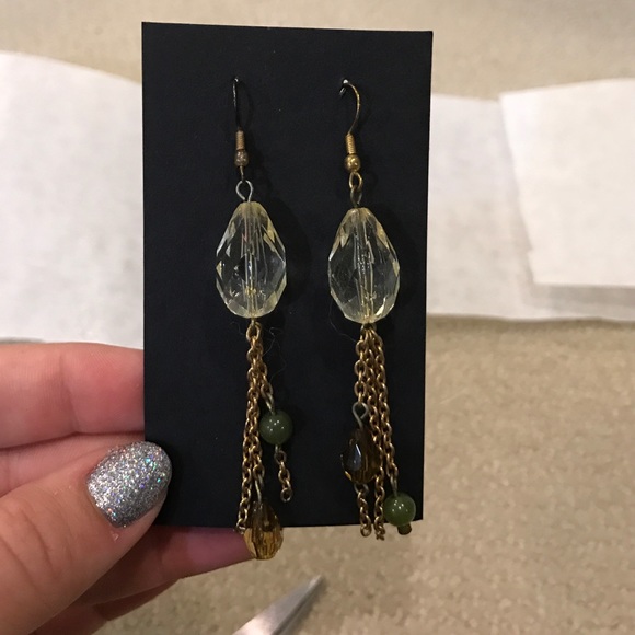 💎gold dangle gold earrings!