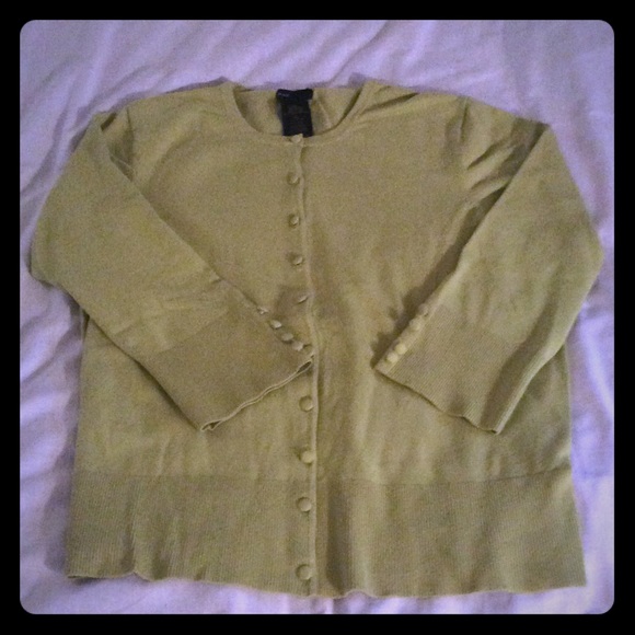 Lime Green Buttoned Down Sweater