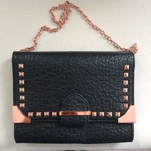 LP BLUE - Linea Pelle - leather clutch/shoulder