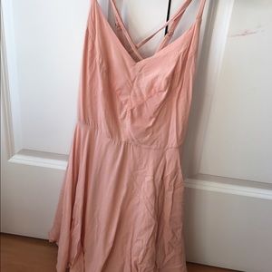 Light pink criss cross back dress