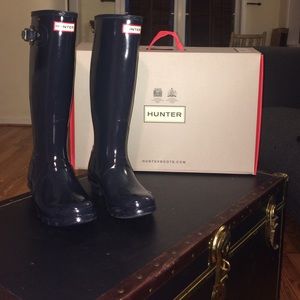 Hunter Original Back Adjustable Gloss Boots