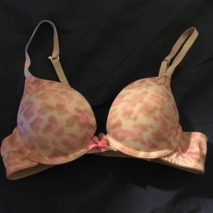 Tan & Pink Leopard Print Bra ✨