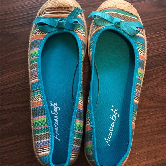 Bright espadrille flats