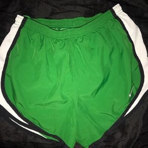Green NIKE shorts