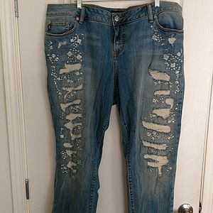 Distressed jeans