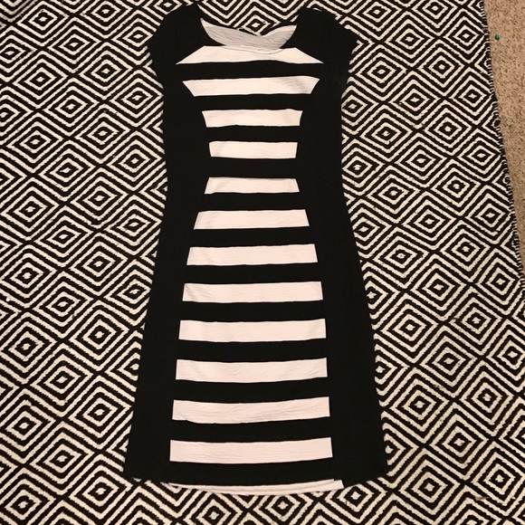 Black & White Le Lis Midi Dress from Stitchfix
