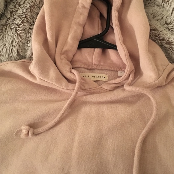 Pink/Nude Small Cropped Hoodie - Picture 3 of 3
