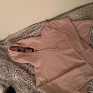 Pink/Nude Small Cropped Hoodie