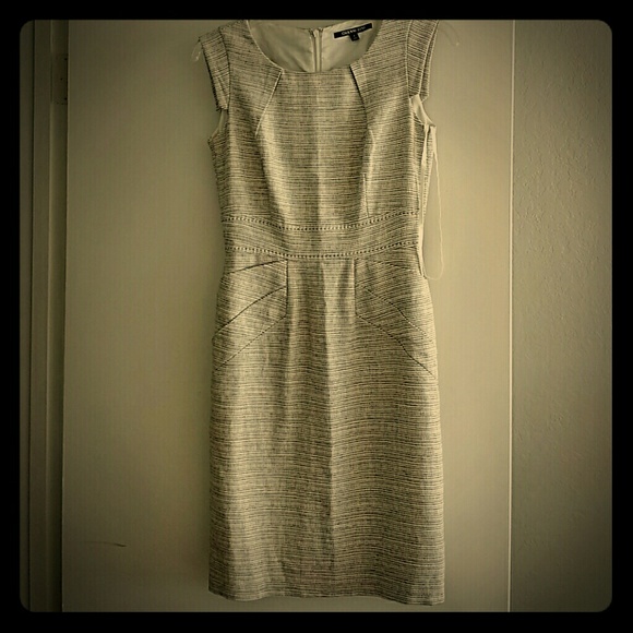 Gianna Bini cream and grey dress.