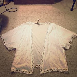 Solid White "Kimono-style" Cover Up