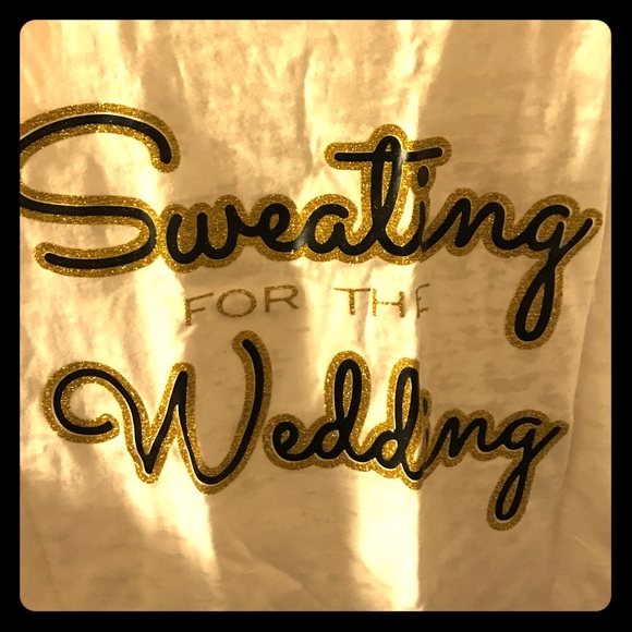 Wedding work out tank size large