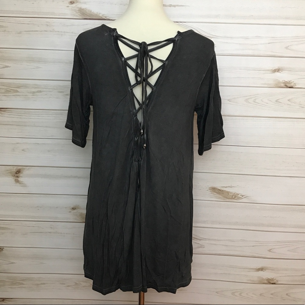 Back Lace Up Tunic Tee - Picture 7 of 8