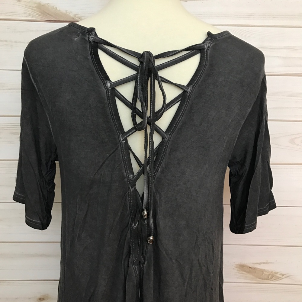 Back Lace Up Tunic Tee - Picture 8 of 8