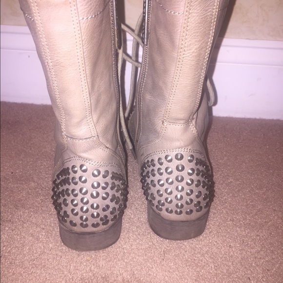 Studded combat boots