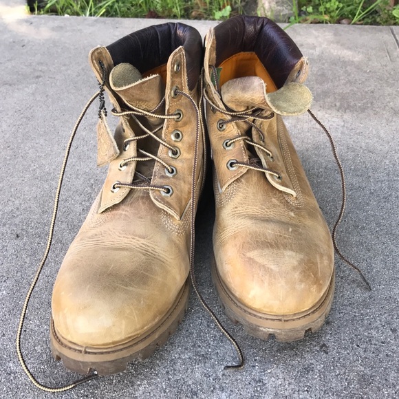 Tan Vintage Wheat Timberland Boots - Picture 2 of 4