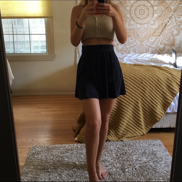 Navy blue skater skirt