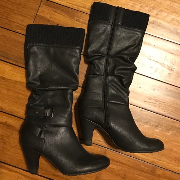 Aldo Black Heel Boots