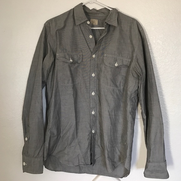 J. Crew men's grey button up - medium
