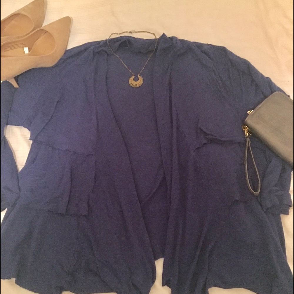 Blue lightweight cardigan