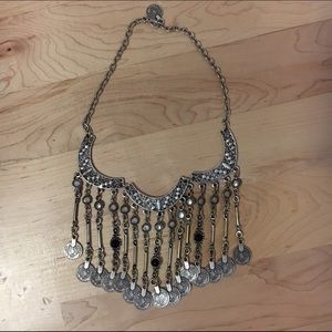 Free People Silver Coin Necklace