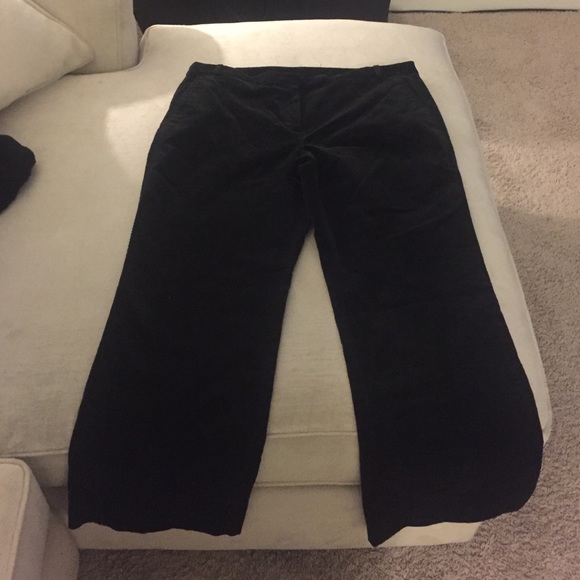 Loft petite black corduroy pants