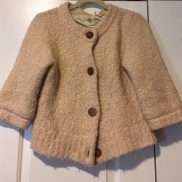 Anthropologie light pink nubby sweater