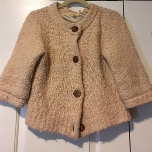 Anthropologie light pink nubby sweater