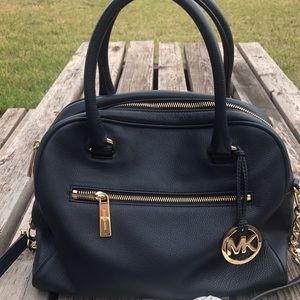Michael Kors blue leather authentic handbag