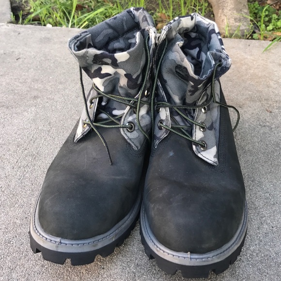 Gray Camo Timberland Boots - Picture 2 of 4