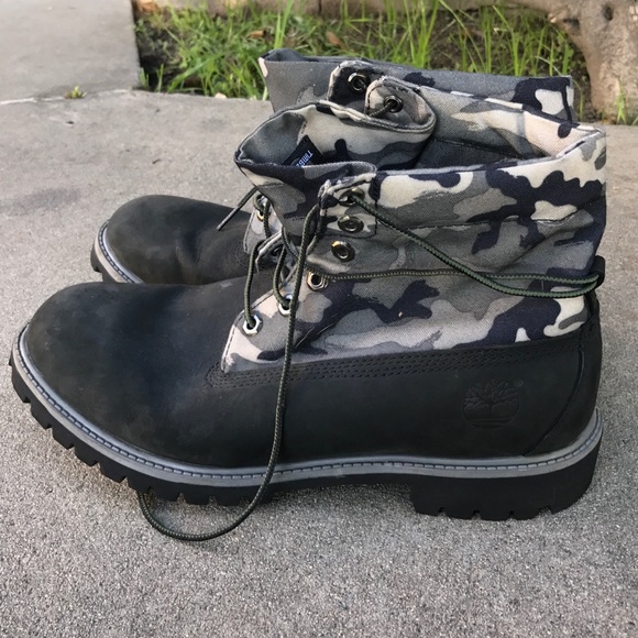 Gray Camo Timberland Boots - Picture 3 of 4