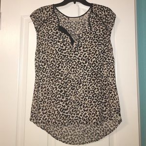 Kenar Flowy Leopard Print Blouse