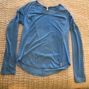 Under Armour blue athletic long sleeve top. L.