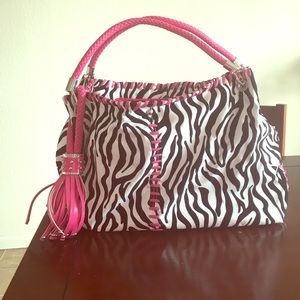 Zebra print hand bag