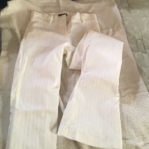 White stretchy pants