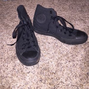 Black high top converse