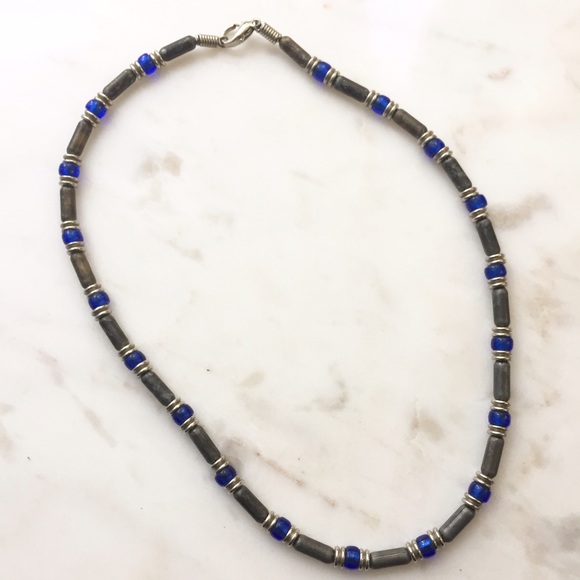 Jewelry - Gray and Blue Beaded Necklace Jewelry - Gray and Blue Beaded Necklace