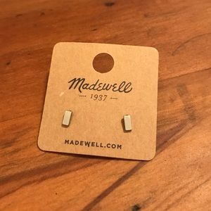 Madewell Bar Studs in Worn Rhodium