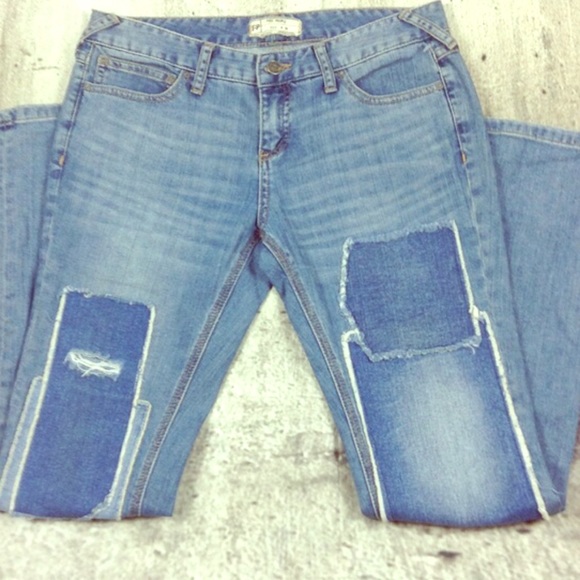 Free People Patch Jeans