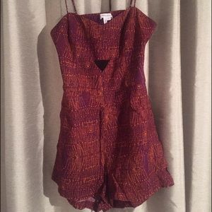 BCBG purple and gold romper, worn once