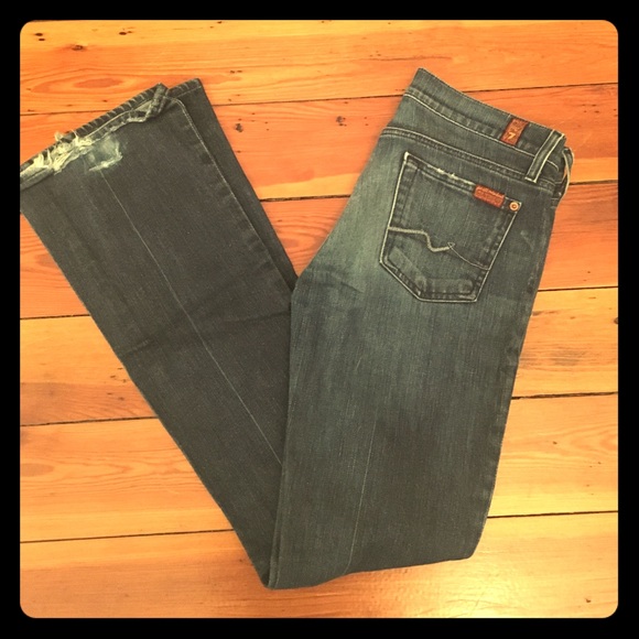 Seven 7 for all mankind distressed boot cut jeans